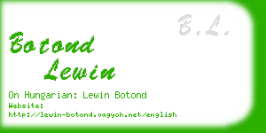 botond lewin business card